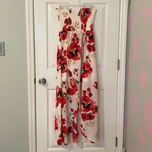 Strapless flowy  dress